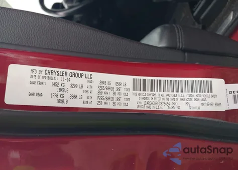 2014 Dodge Durango Limited z USA, uszkodzony, nr VIN 1C4RDHDG2EC979494